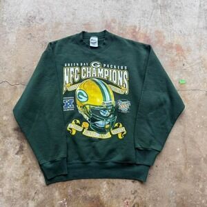 Vtg Green Bay Packers Sweatshirt NFC Champion 1997 New Orleans Size L
